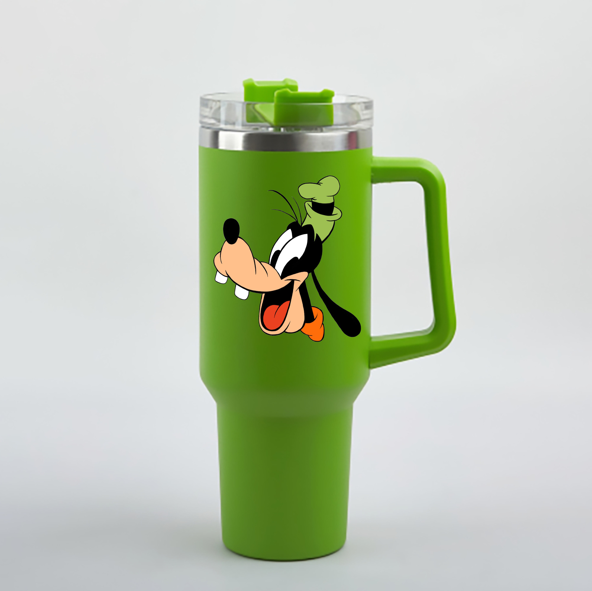（画像用） ミッキーマウス Mickey Mouse 1200mL車用タンブラー - クリスタルステッカー（プラスチックストロー付き）